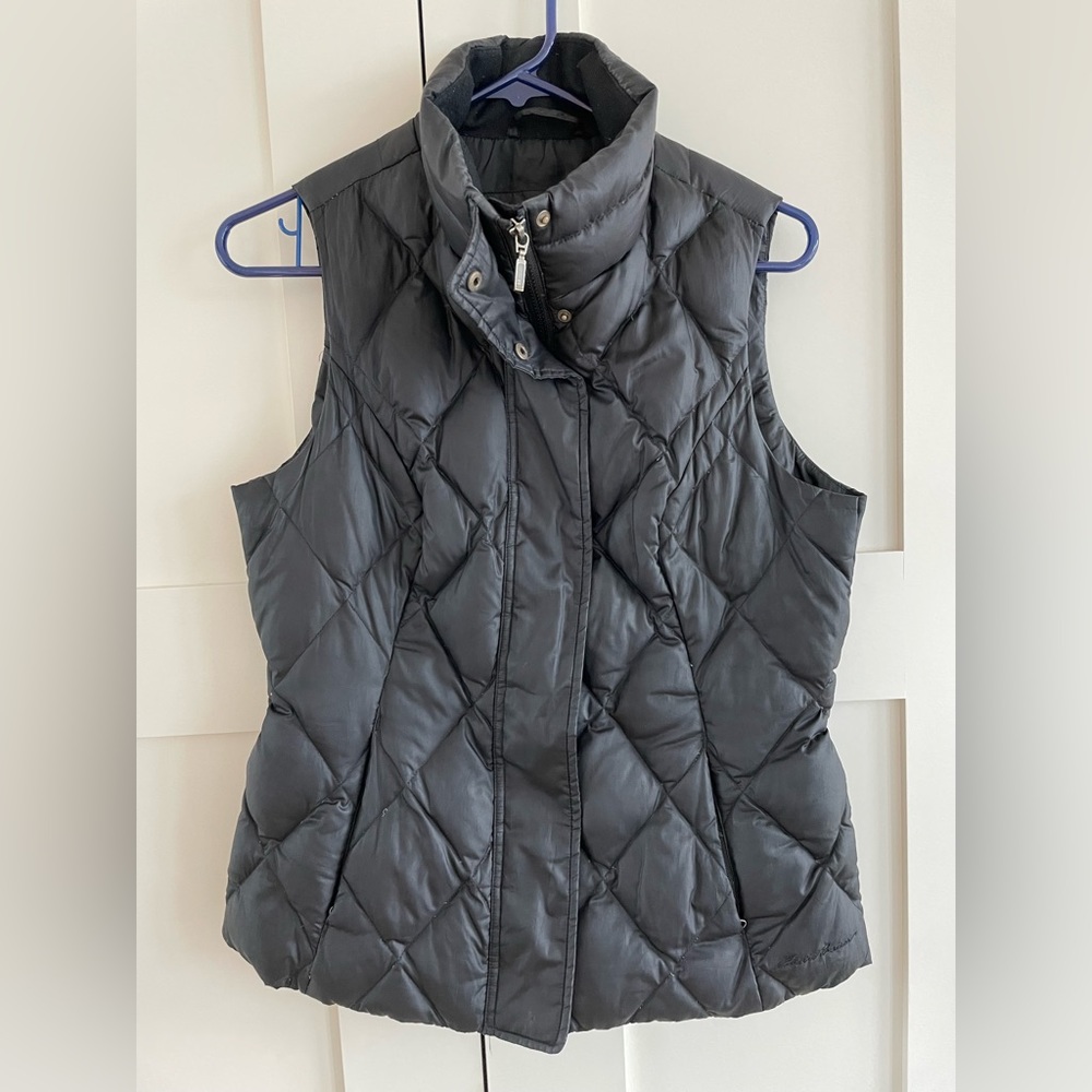 Eddie Bauer Goose Down Diamond Puffer Vest - Black - S